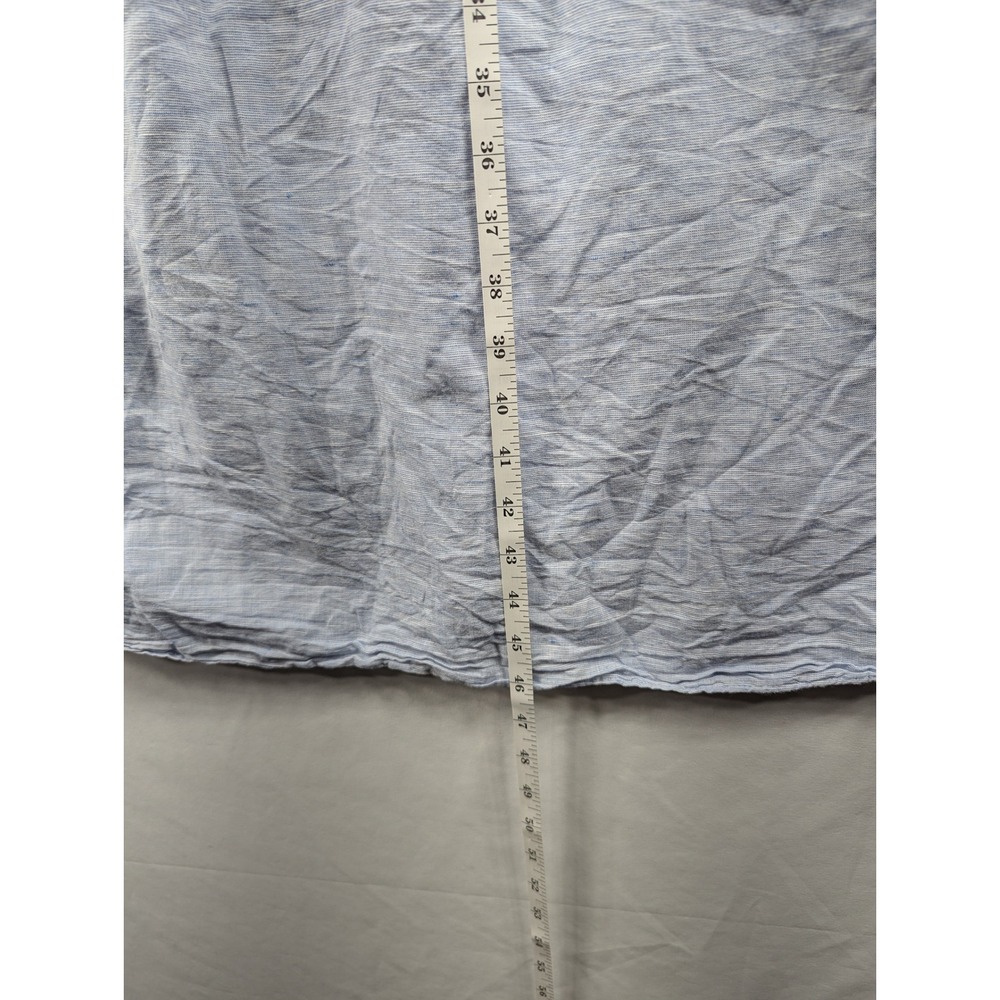 J.Crew Re-Imagined Blue Linen Cotton Smocked Maxi Dress Womens Medium Sleeveless - Picture 6 of 10
